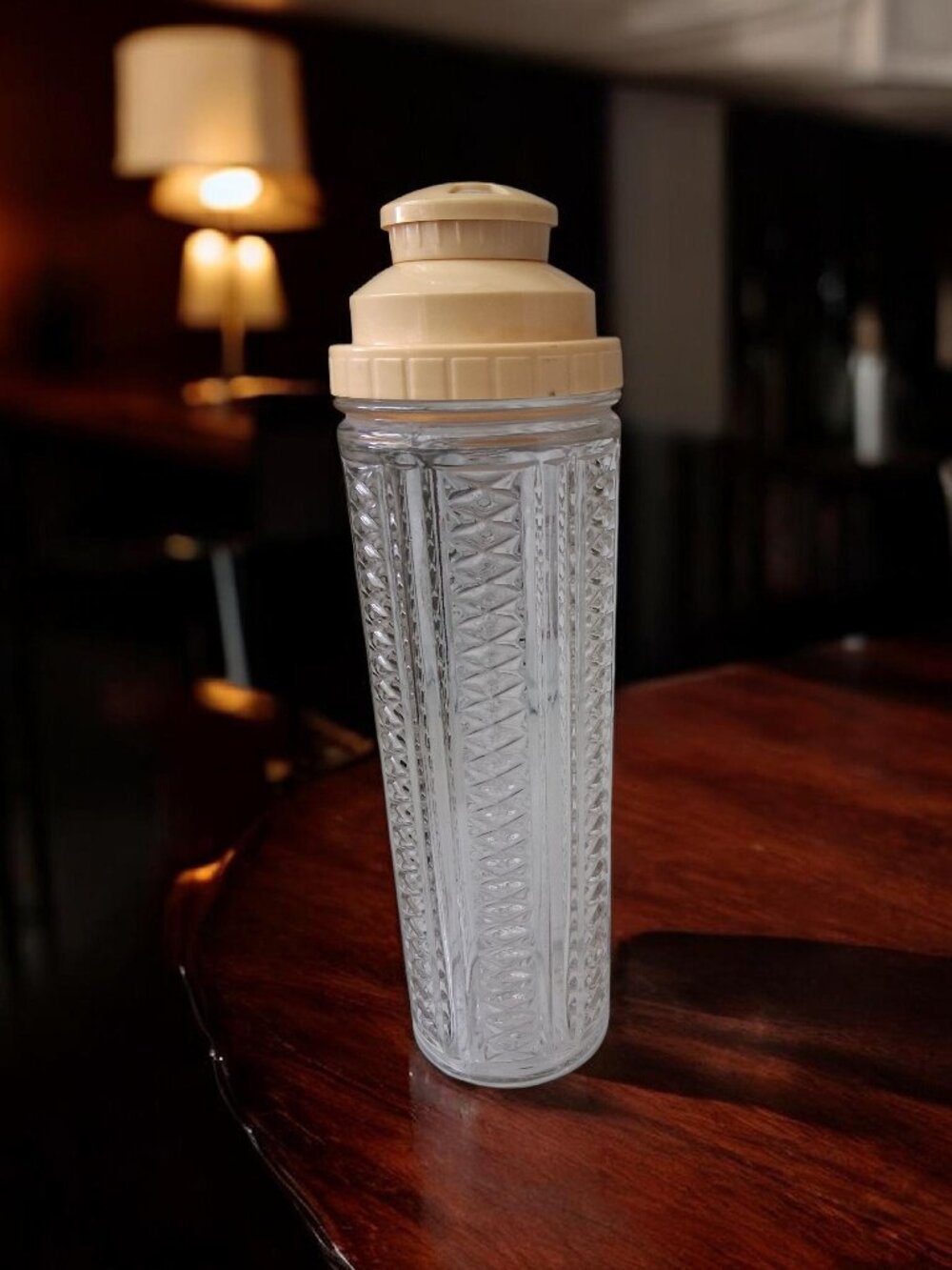 Vintage 1930s Art Deco Medco skyscraper cocktail shaker with Dial a Drink